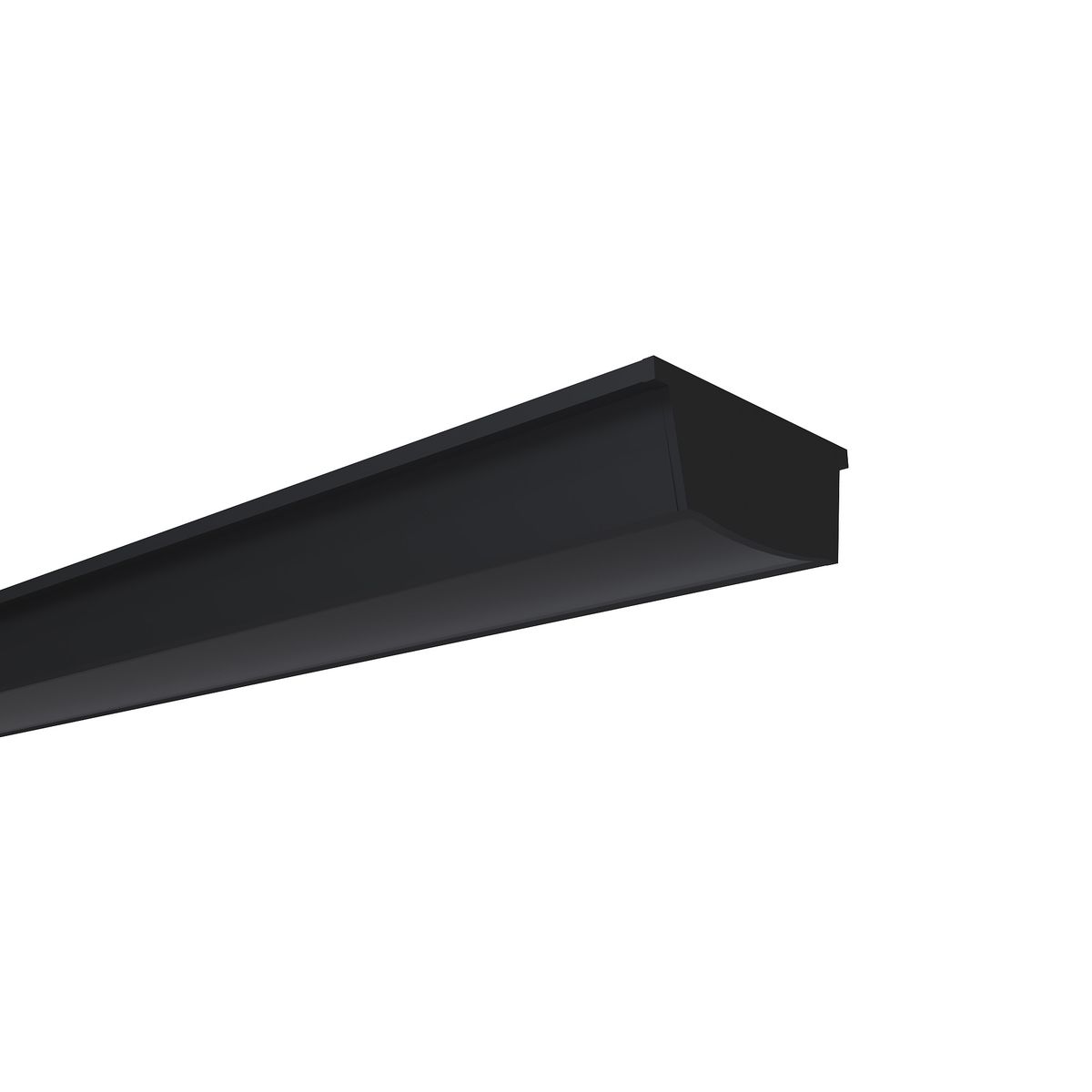 Профиль гибкий накладной с рассеивателем черный 2м. Apeyron 08-35