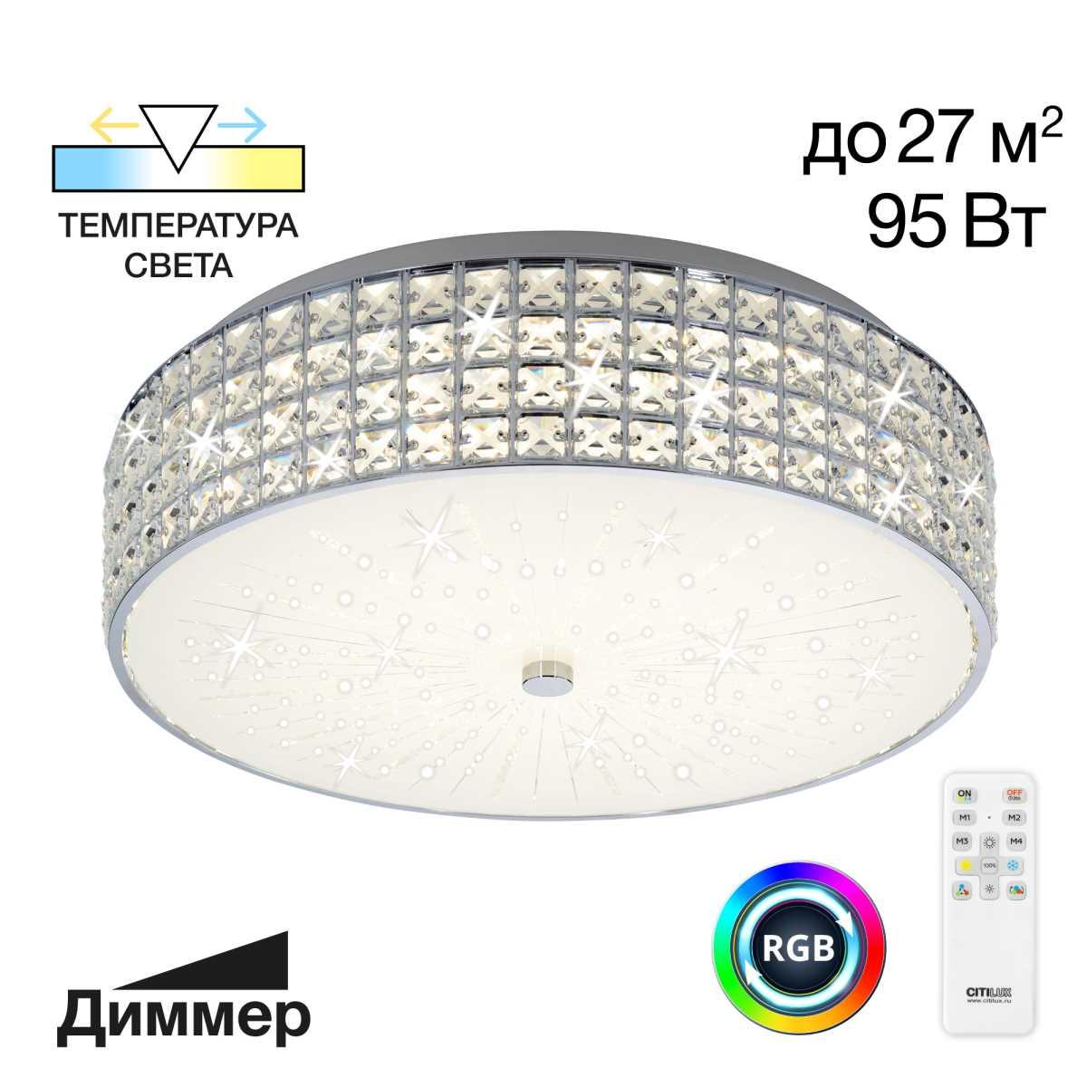 Потолочный светодиодный светильник Citilux Портал CL32418G1