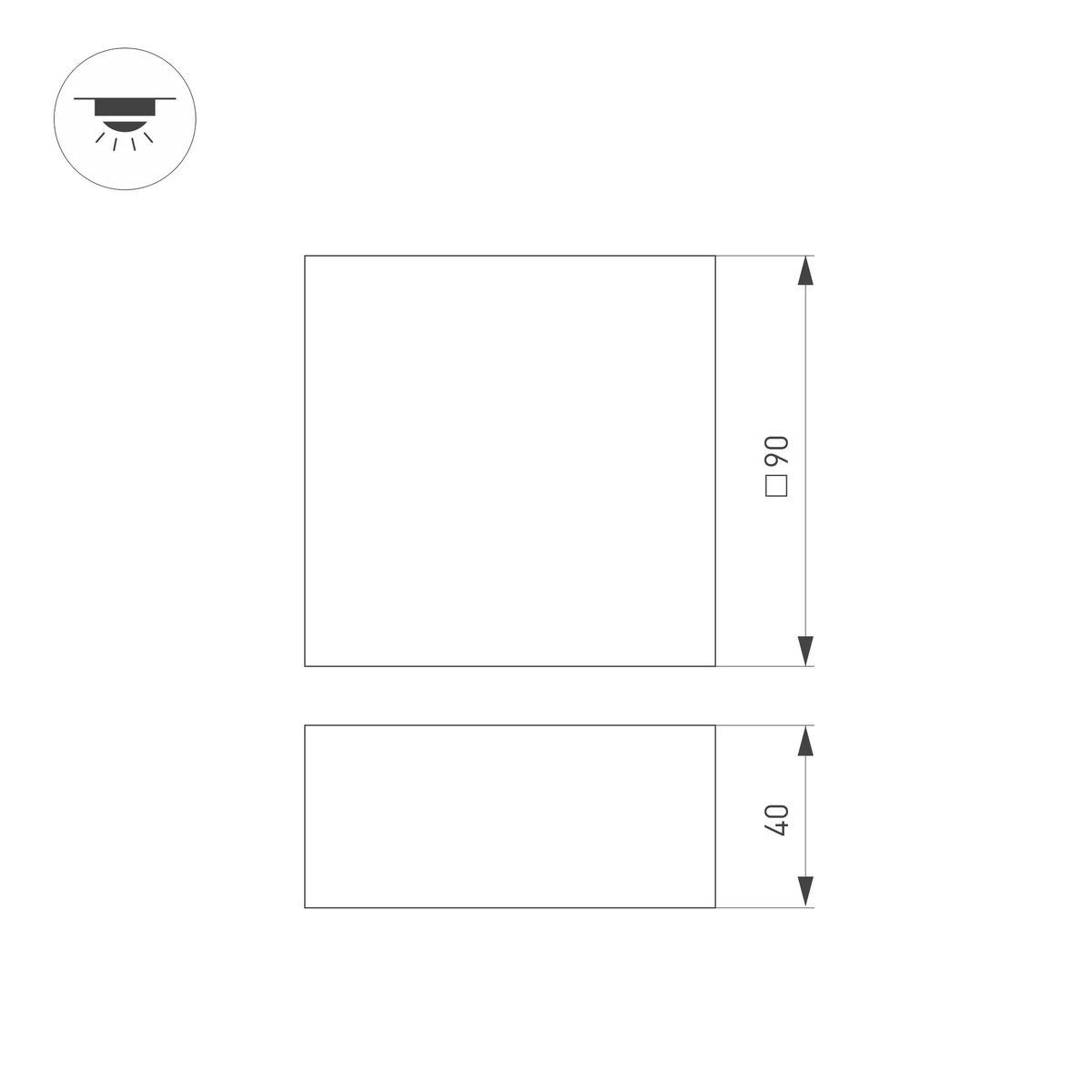 Встраиваемый светодиодный светильник Arlight DL-Grigliato-S90x90-12W Day4000 047678