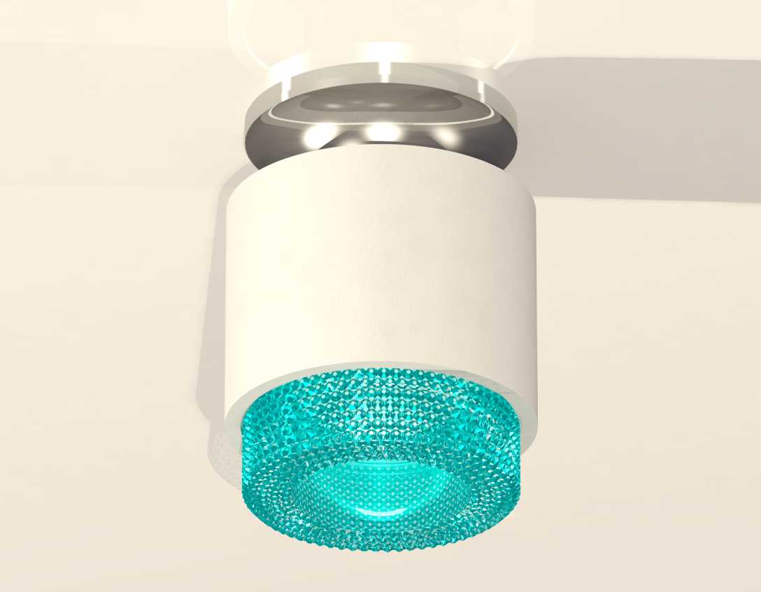 Комплект накладного светильника Ambrella light Techno Spot XS7510082 SWH/BL белый песок/голубой (N7927, C7510, N7194)