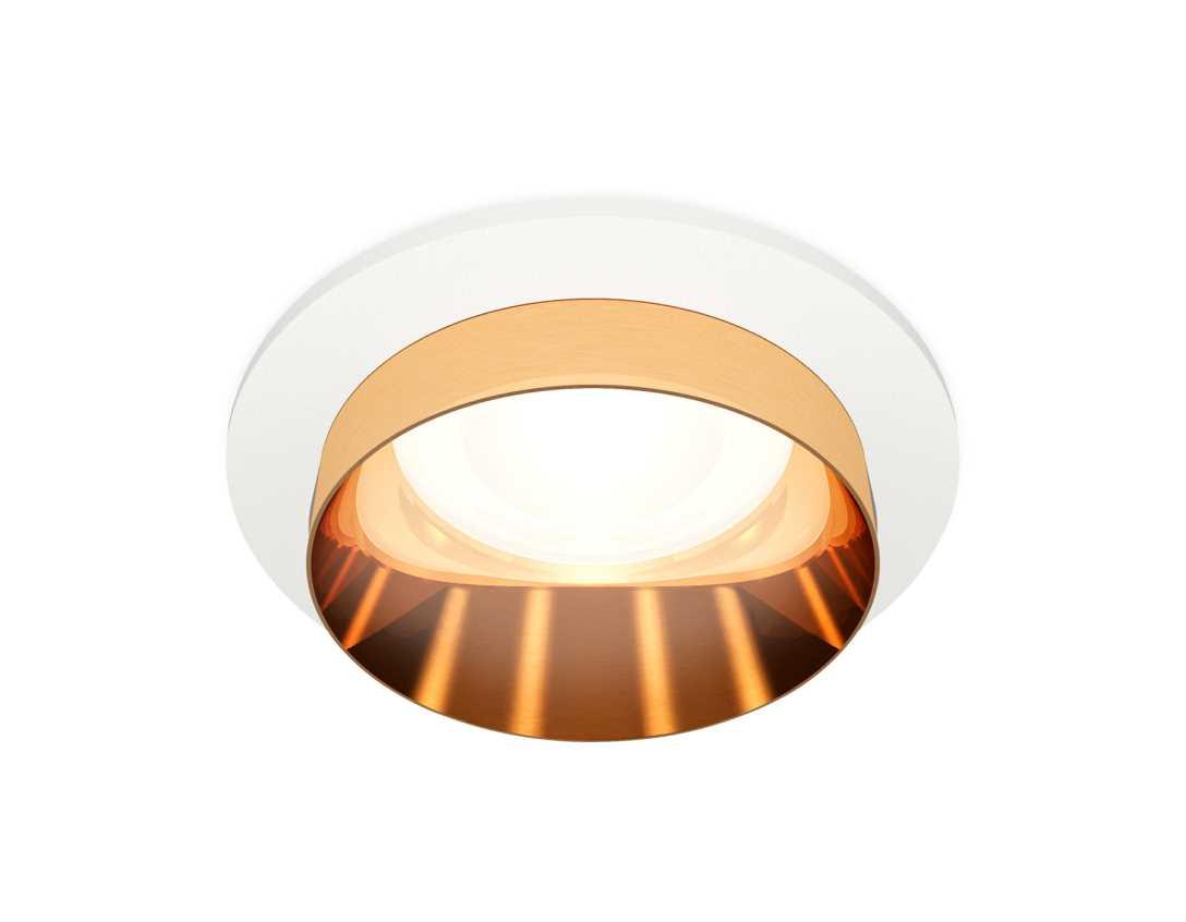 Комплект встраиваемого светильника Ambrella light XC6512024 SWH/PYG белый песок/золото желтое полированное MR16 GU5.3 (C6512, N6134)