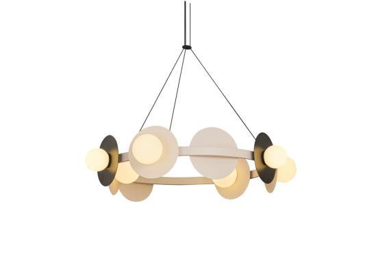Люстра подвесная Alfa Light F3924-12 black+wh ite 9/45W9/45W D85*H12 0