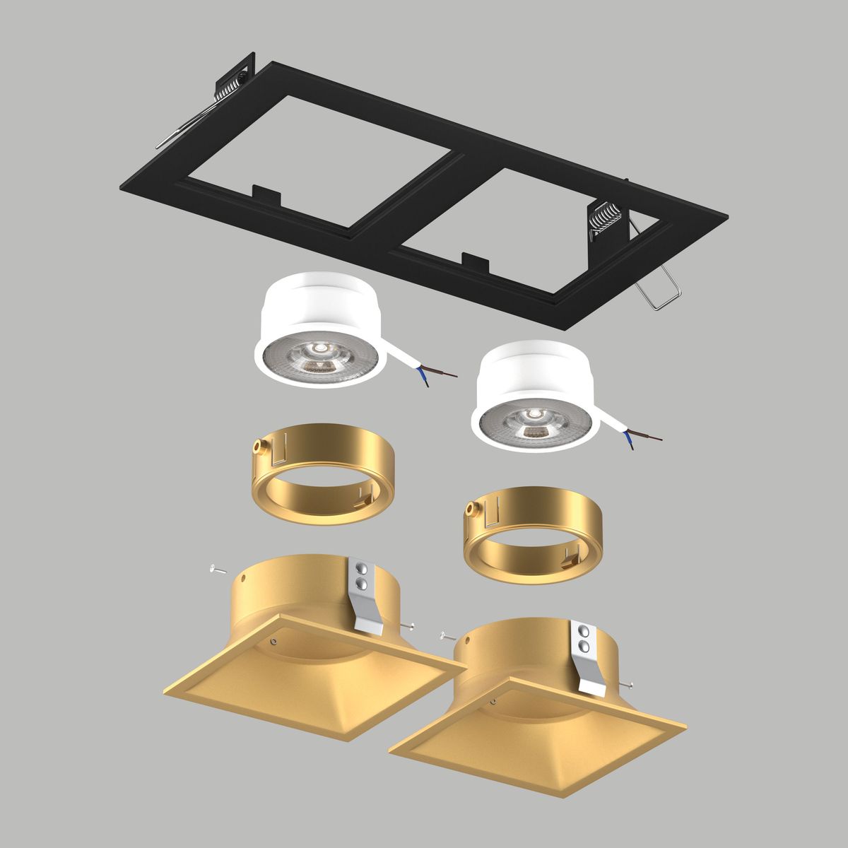 Комплект со светильником Lightstar Domino Quadro (214527+214503+214503+214003+214003) D5270303GMOD