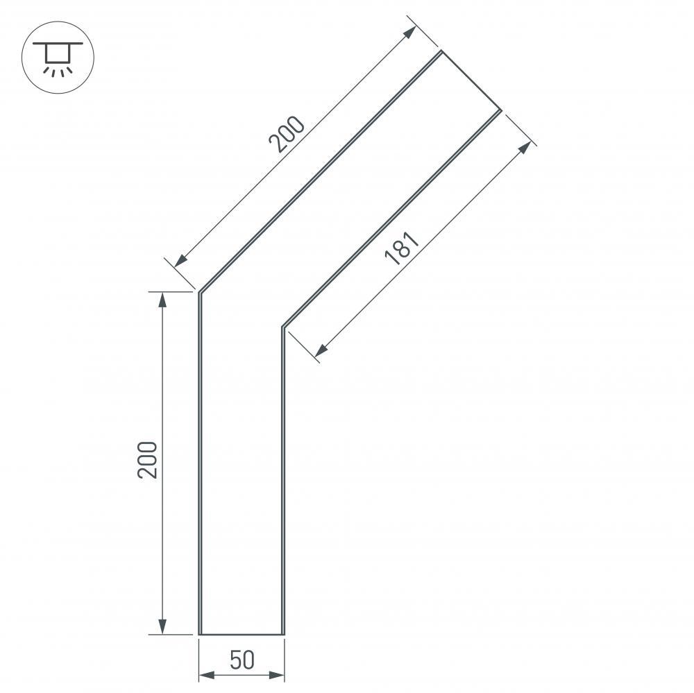 Коннектор угловой Arlight SL-Line-5035-135 030113