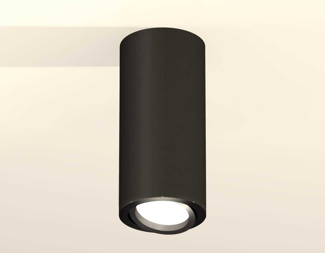 Комплект накладного светильника Ambrella light Techno Spot XS7443002 SBK/PBK черный песок/черный полированный (C7443, N7002)