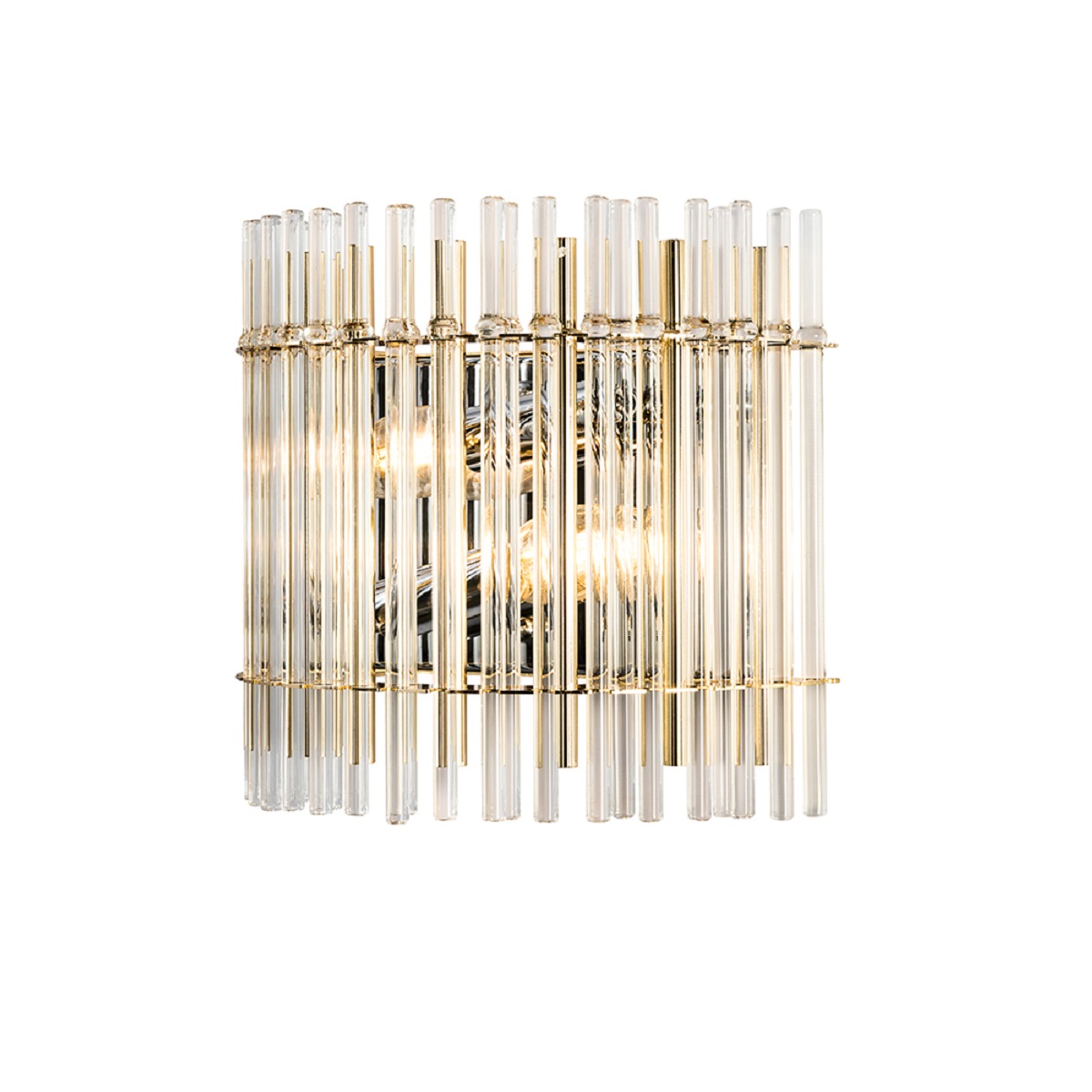 Настенный светильник Crystal Lux Aurelio AP2 Gold+Chrome/Transparent