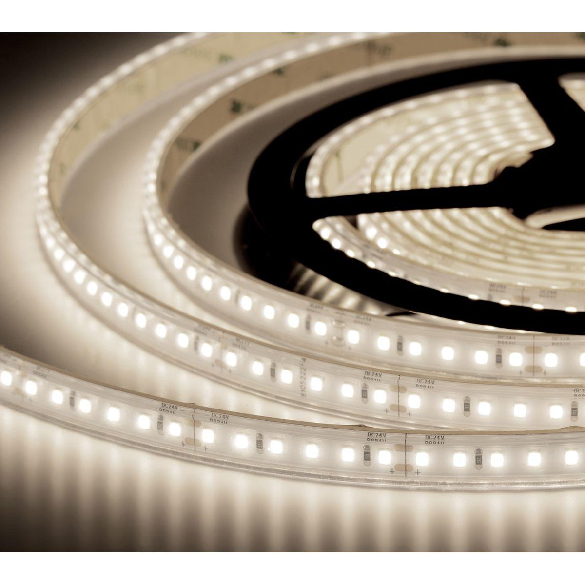 Лента светодиодная ELFLED 600SMD диодов (2835), 24В, IP67, 5м, САУНА, белый нейтральный 4000-4500К ELF-600SMDnw4000-Sau24