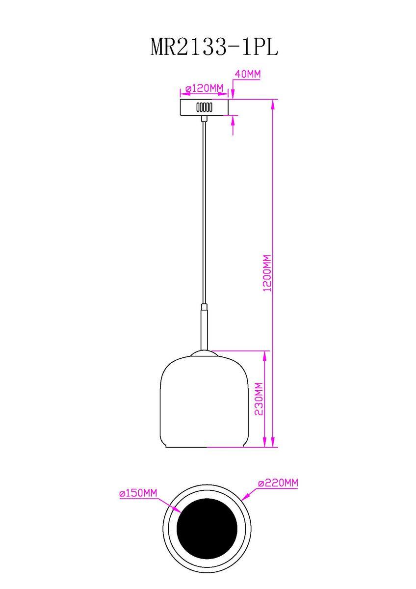 Подвесной светодиодный светильник MyFar Charlie MR2133-1PL