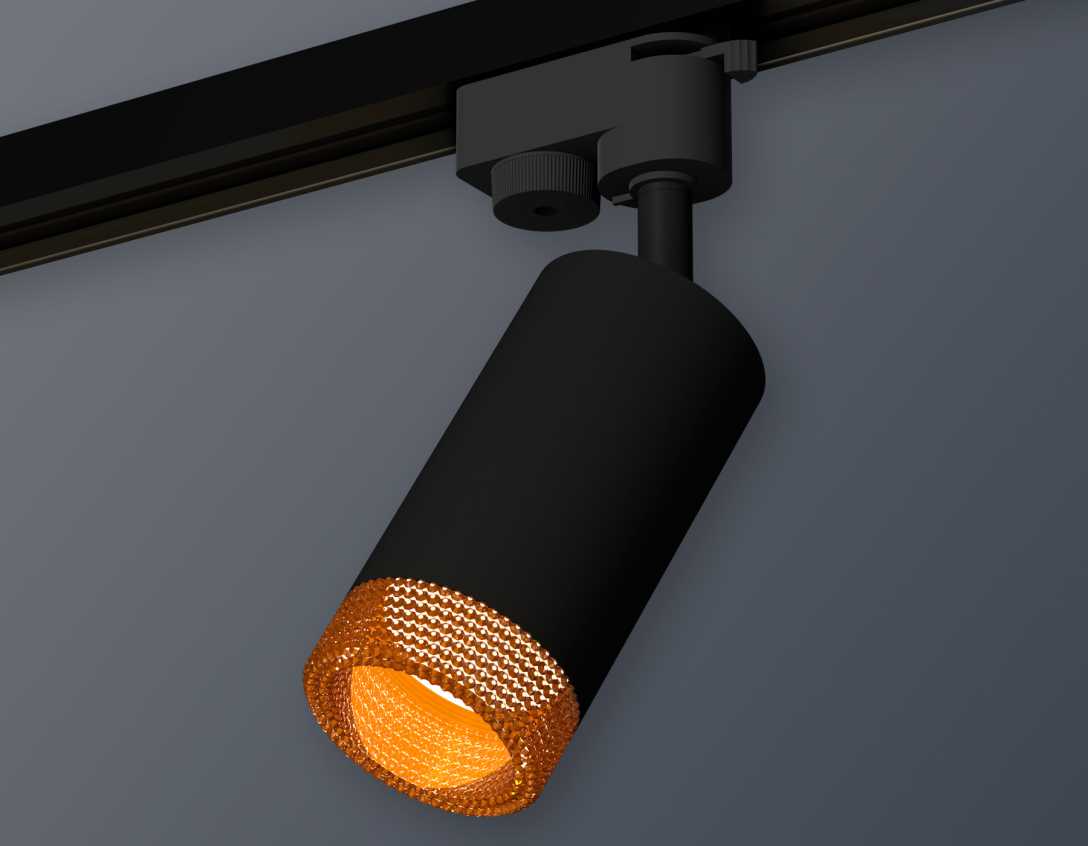 Комплект трекового светильника Ambrella light Track System XT6323084 SBK/CF черный песок/кофе (A2521, C6323, N6154)