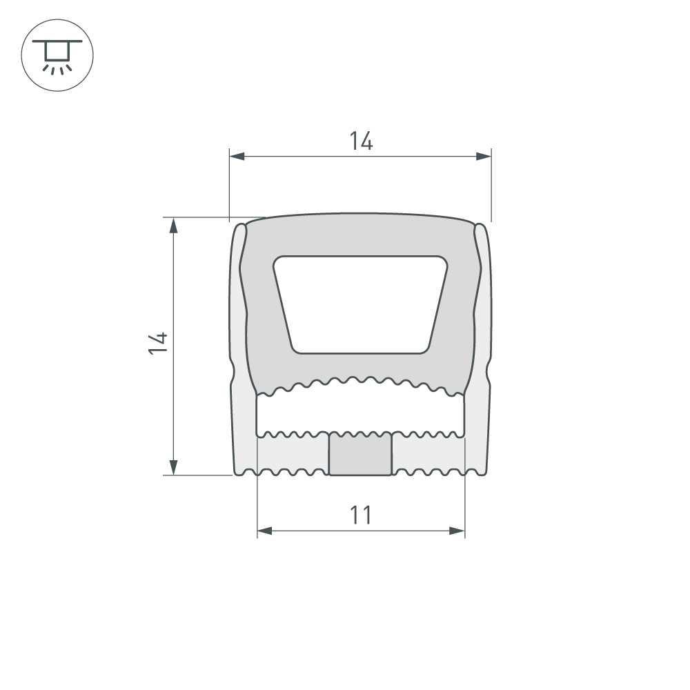 Профиль Arlight WPH-Flex-1414-Top-S11-20m White 041092