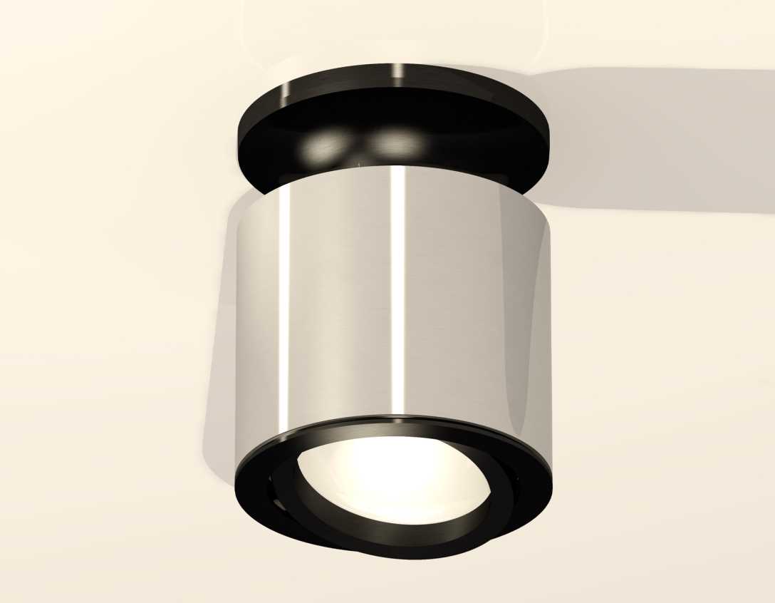 Комплект накладного светильника Ambrella light Techno Spot XS7405020 PSL/PBK серебро полированное/черный полированный (N7926, C7405, N7002)