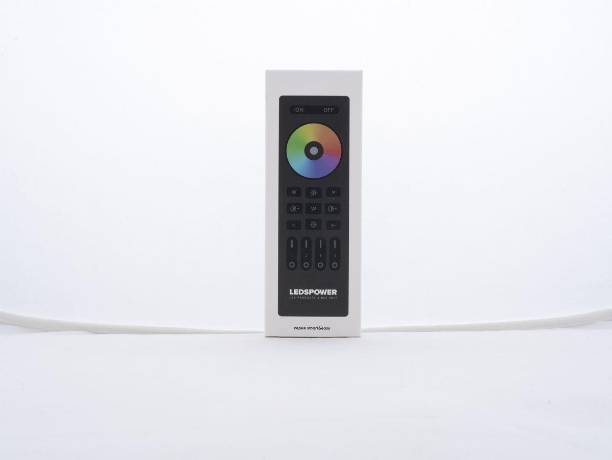 Пульт LEDS POWER RGB/RGBW/RGBCCT на 4 зоны RC03RFB черный 006550