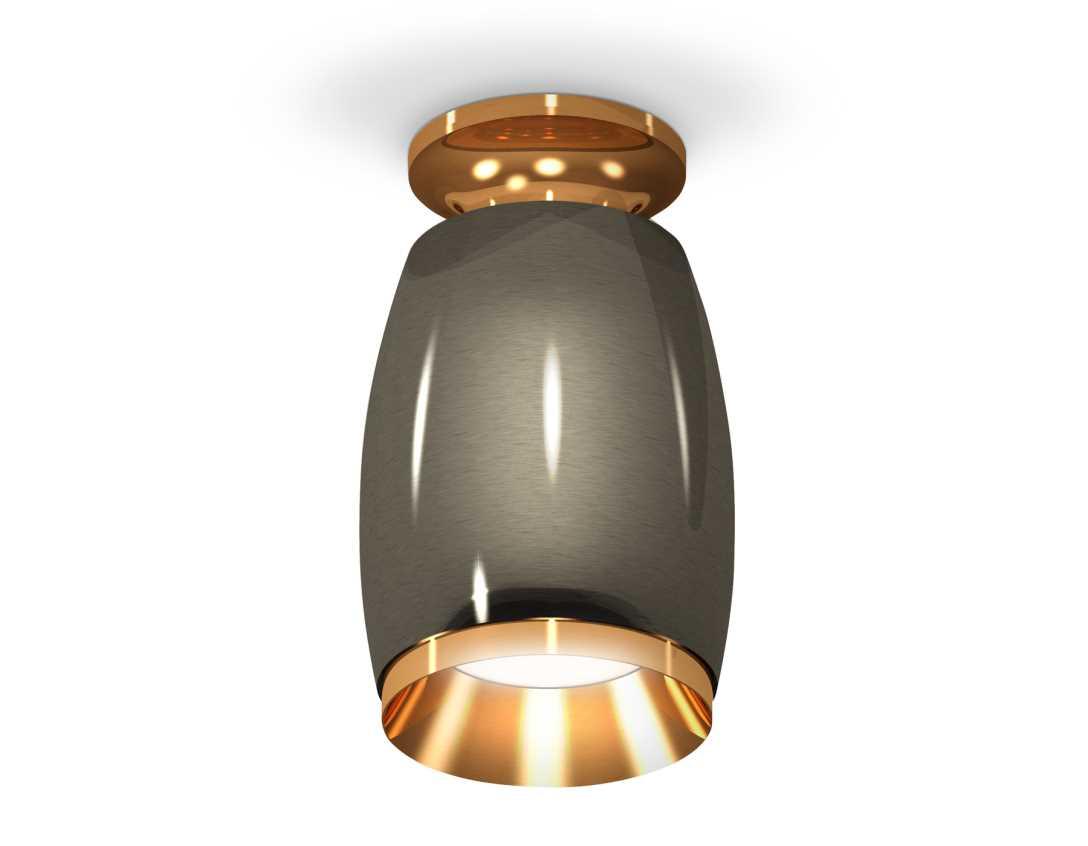 Комплект накладного светильника Ambrella light Techno Spot XS1123043 DCH/PYG черный хром/золото желтое полированное (N6905, C1123, N7034)