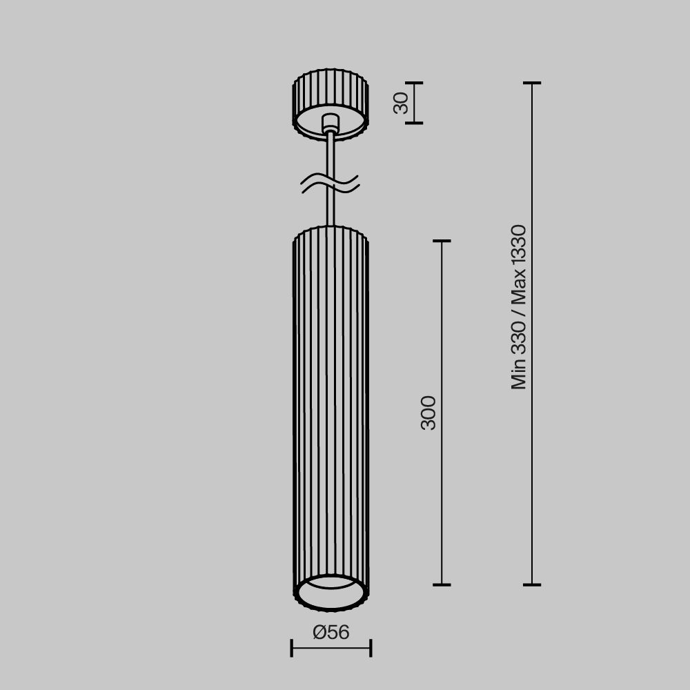 Подвесной светильник Maytoni Technical Calipso P106PL-01-GU10-B