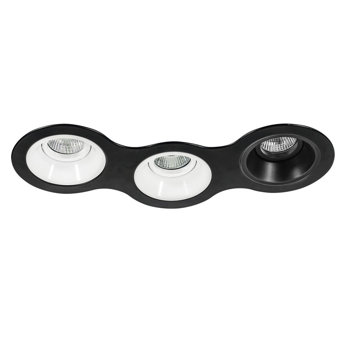 Комплект из светильников и рамки Lightstar Domino Round (214697+214606+214606+214607) D697060607