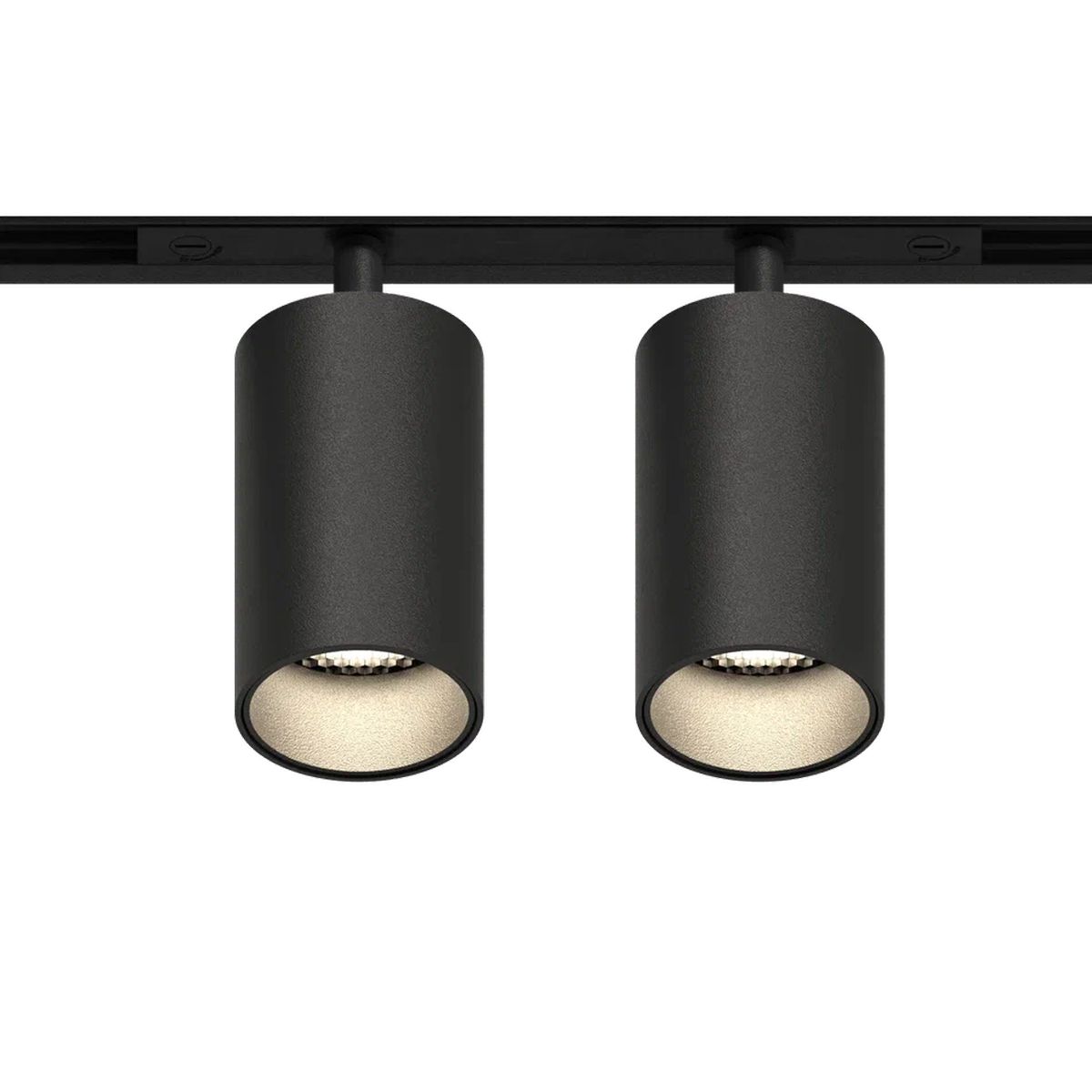 GRAFFIT Трековый светильник TWIN-SPOT LED 48В 2x10Вт 4000К CRI90 50° NO-DIM угольно-черный