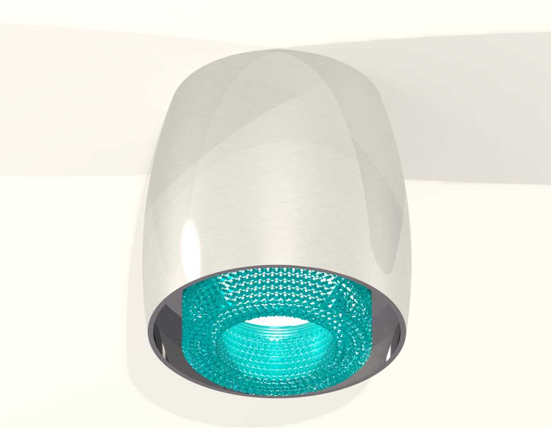 Комплект накладного светильника Ambrella light Techno Spot XS1143011 PSL/BL серебро полированное/голубой (C1143, N7194)