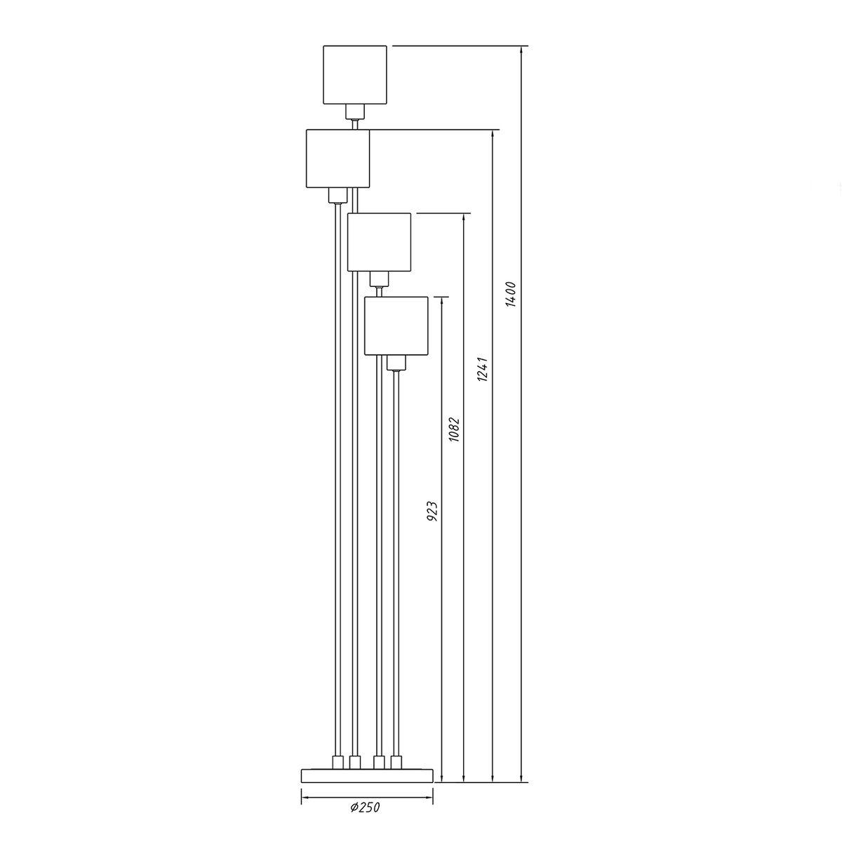 Торшер Escada Denver 1109/4 White/Silver