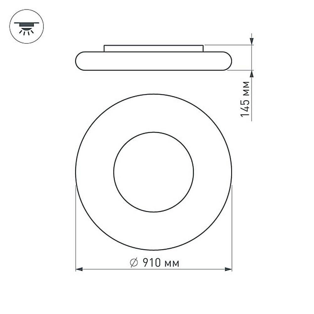 Потолочный светодиодный светильник Arlight Alt-Tor-BB910SW-120W Day White 022750