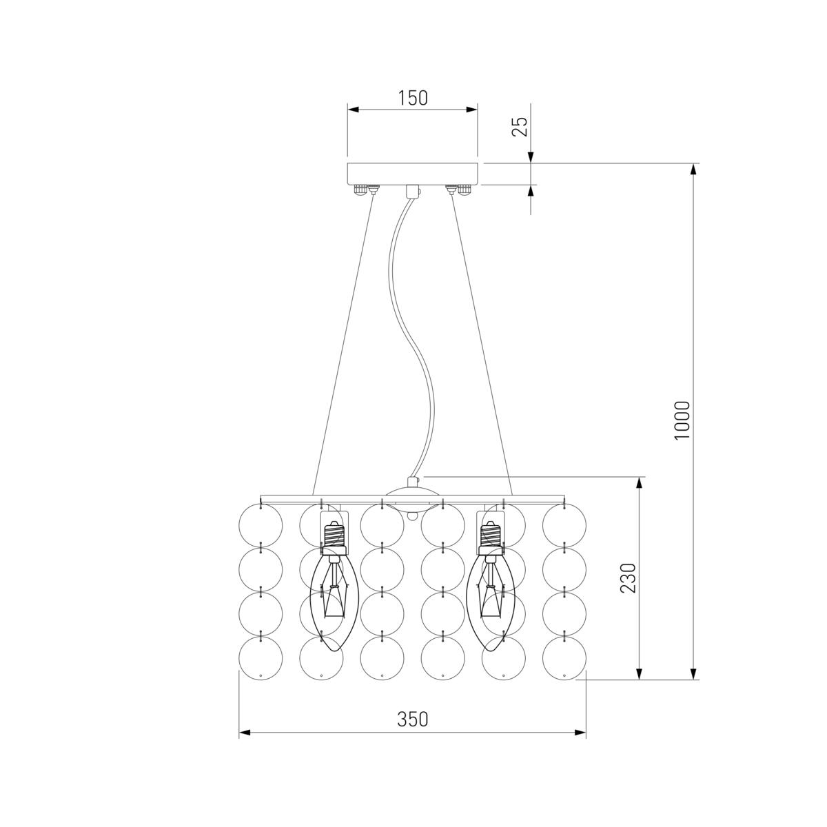 Подвесная люстра Eurosvet Sandra 00000072982