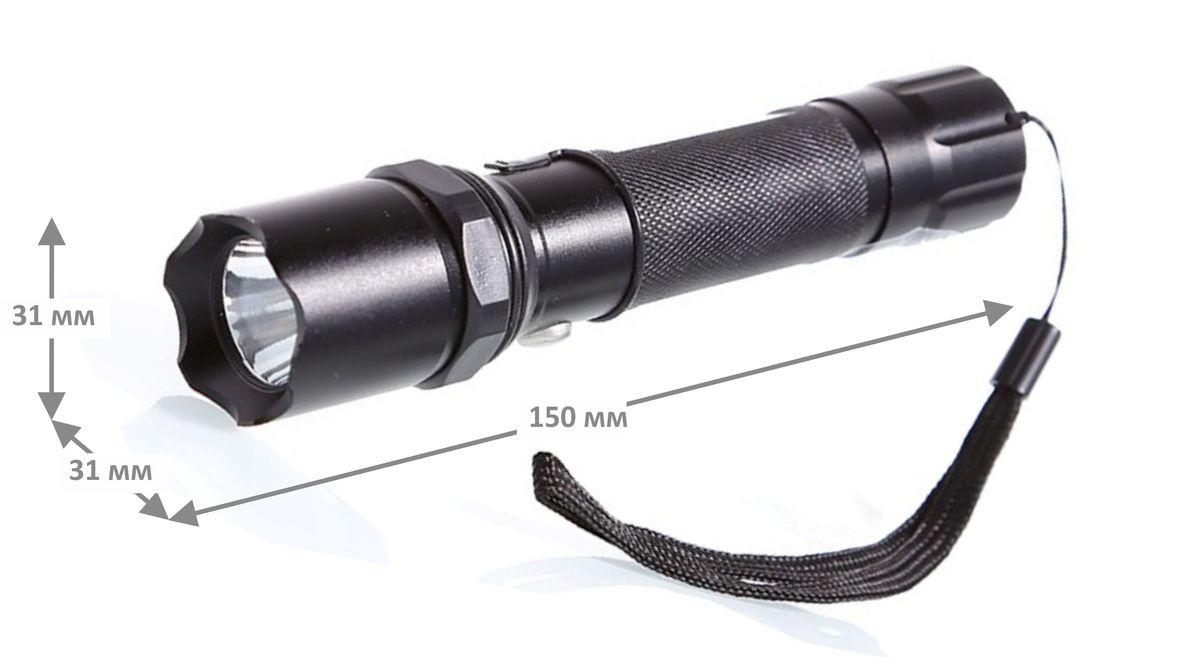 Ручной светодиодный фонарь Ultraflash Accu Profi аккумуляторный 130х36 80 лм E145 12352