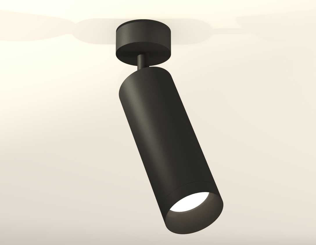 Комплект накладного светильника Ambrella light Techno Spot XM6343002 SBK/PBK черный песок/черный полированный (A2210, C6343, N6131)