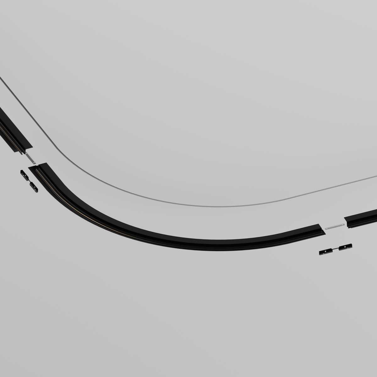 Коннектор радиусный Maytoni Technical Accessories for tracks Levity TRA184-R900-12B