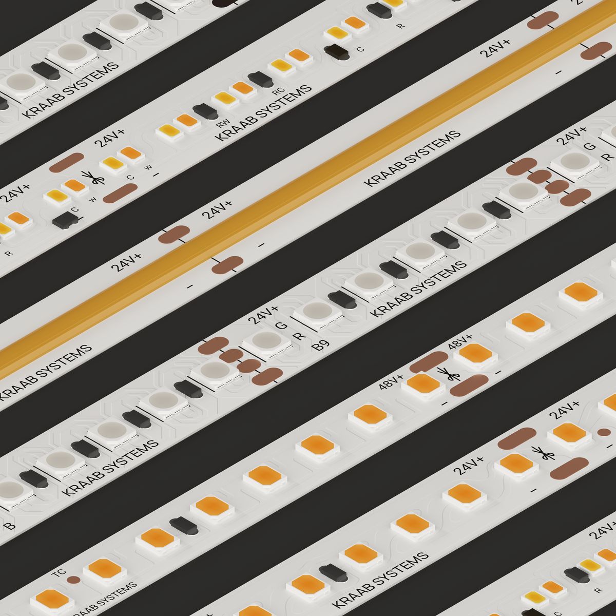 Светодиодная лента Kraab Systems PIXIE COB 480 24В 15Вт 2700К CRI90 10мм 5м 27.102.1