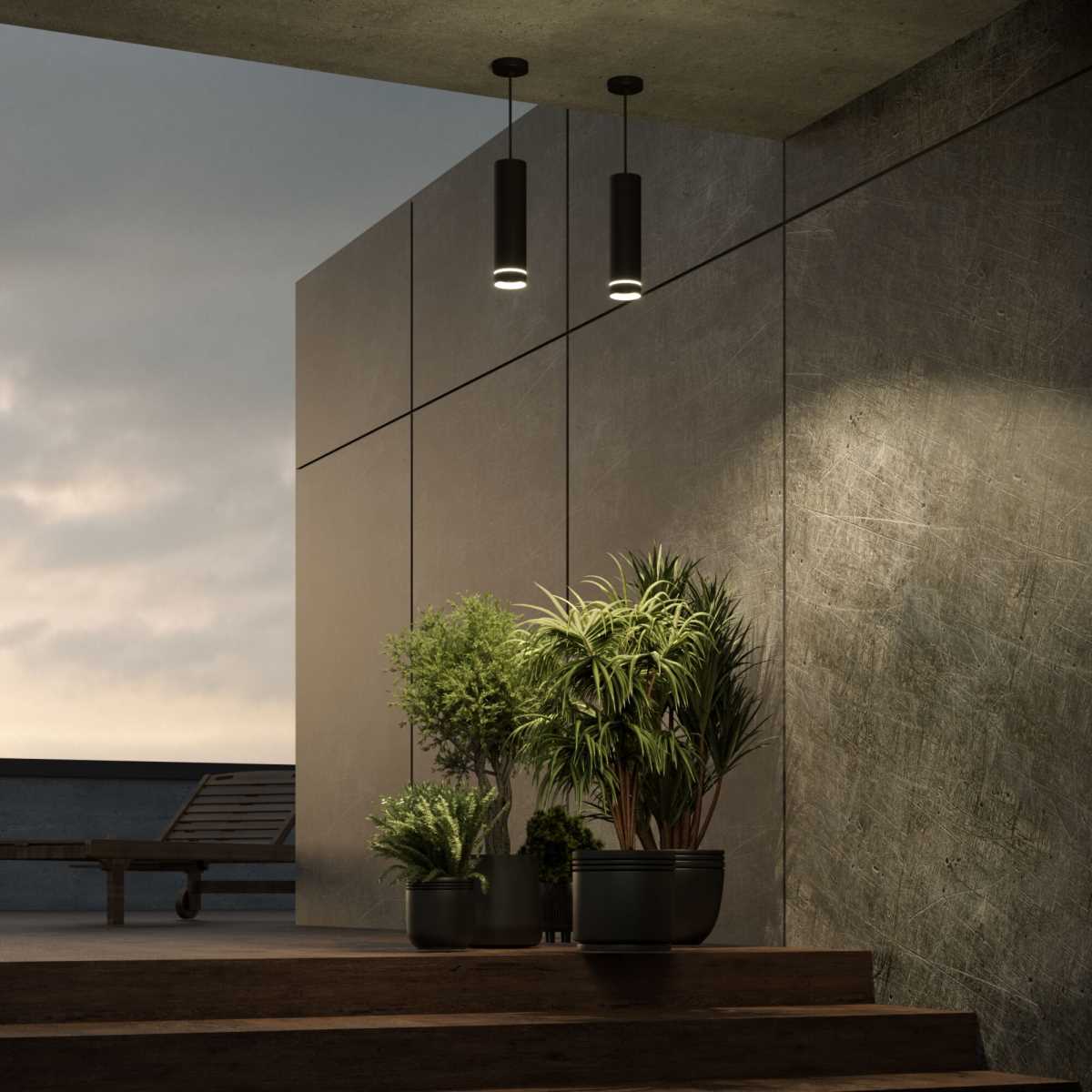 Уличный подвесной светодиодный светильник Elektrostandard DLR023 35084/H черный a061364