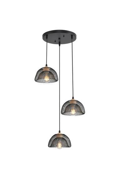 Люстра подвесная Alfa Light F3524-33 Black E27*3