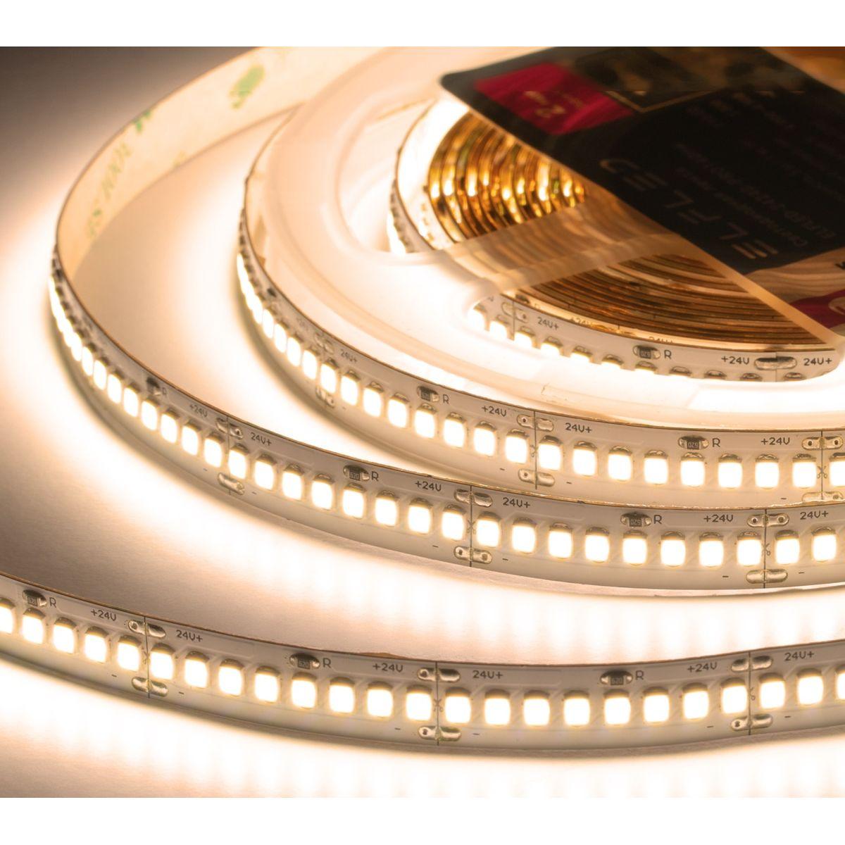 Лента светодиодная ELFLED PRO140, 240/м (2835), 24В, 22Вт/м, 30м, белый теплый 2800-3300К ELFLED-24240-PRO140ww30