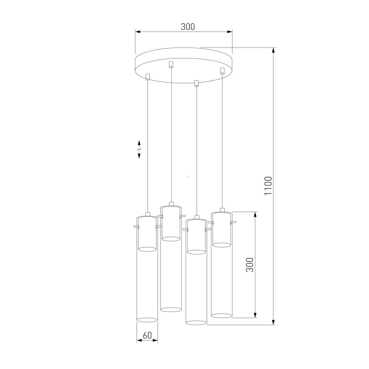 Подвесная люстра TK Lighting 3259 Look Graphite