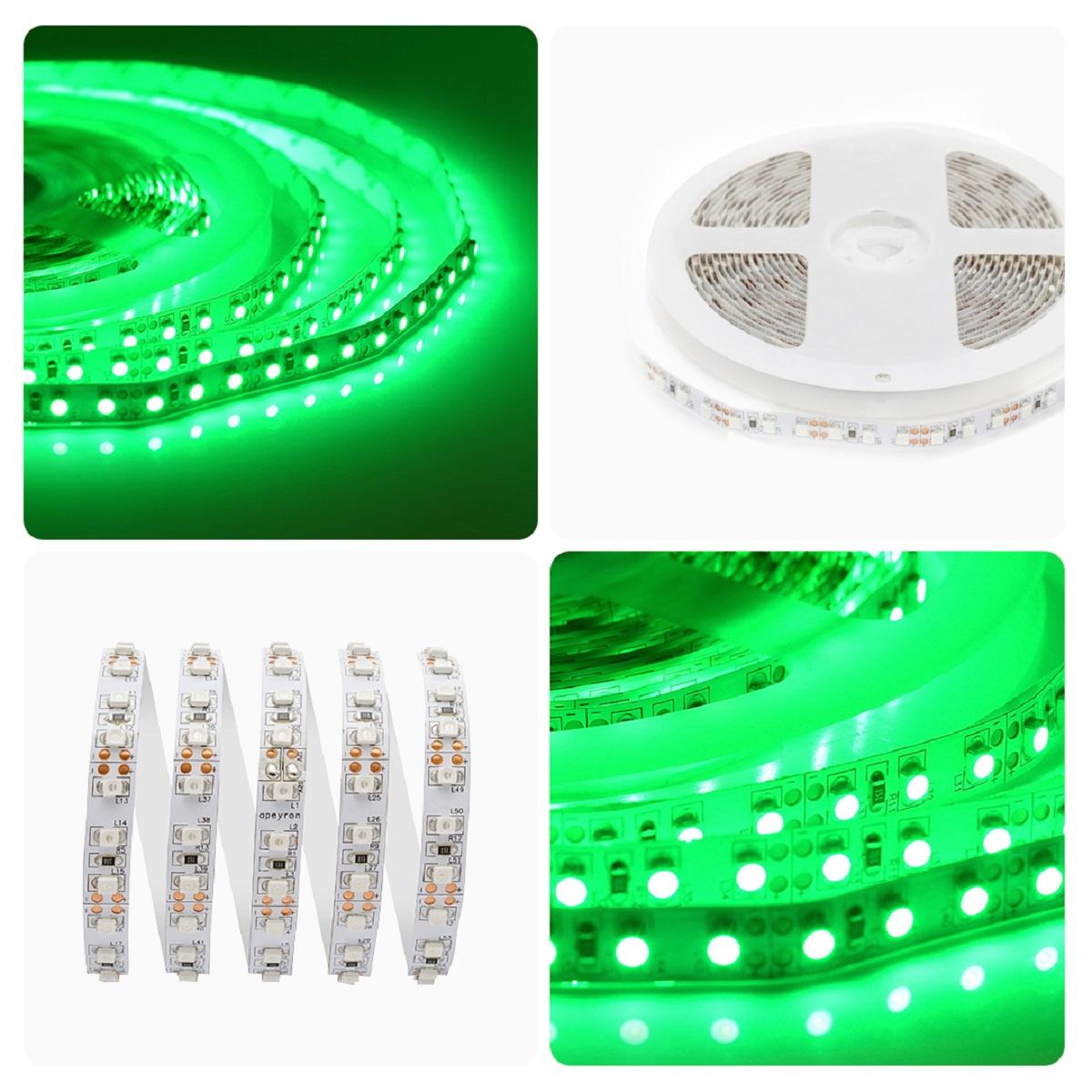 Светодиодная лента Apeyron 9,6W/m 120LED/m 3528SMD зеленый 5M 00-19