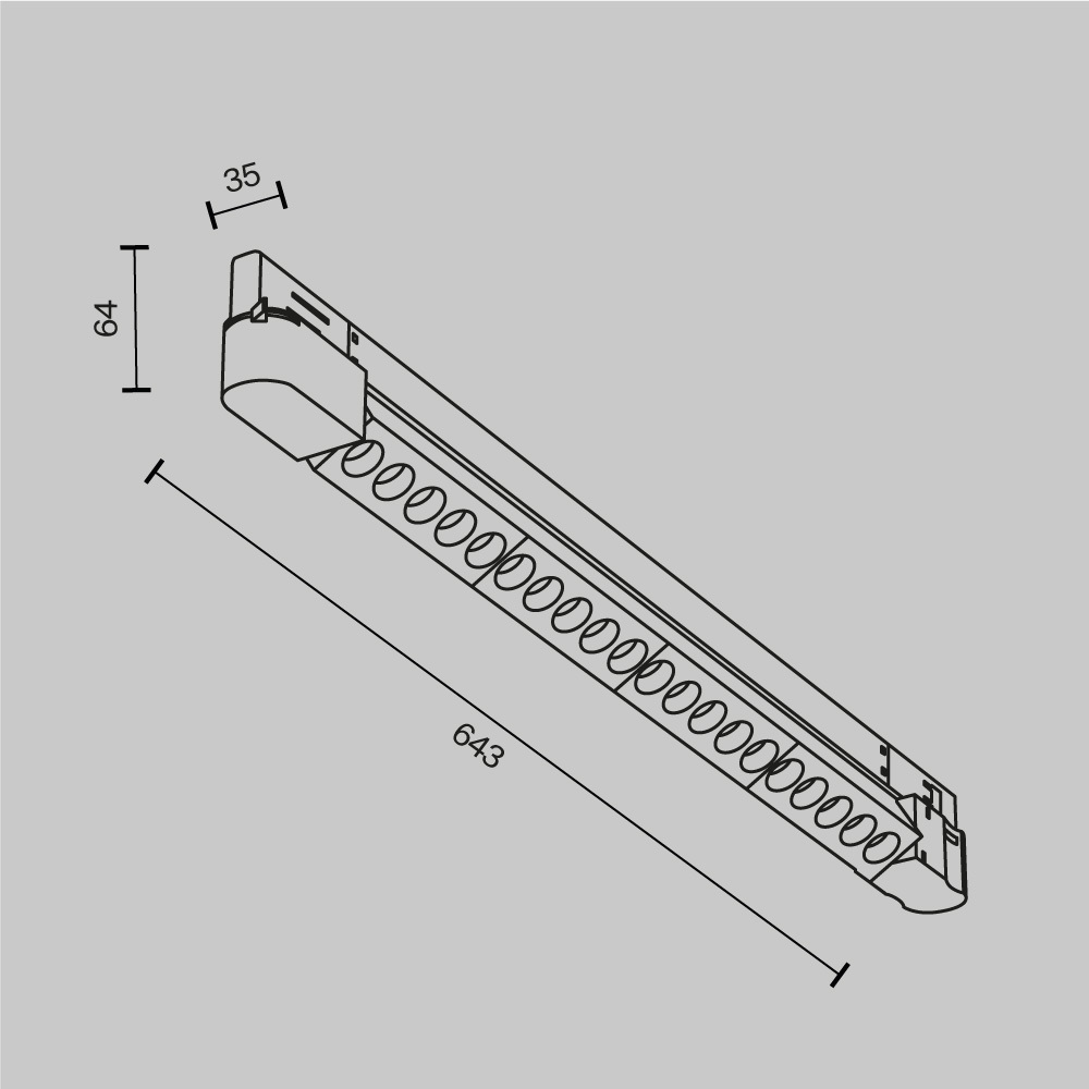 Трековый светодиодный светильник Maytoni Technical Points TR195-3-20W2.7K-M-B