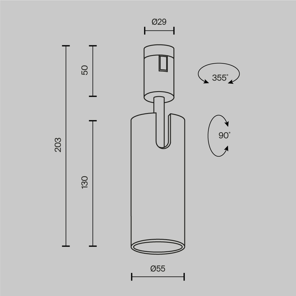 Трековый светильник Maytoni Technical TR144-1-12W4K-W-PT