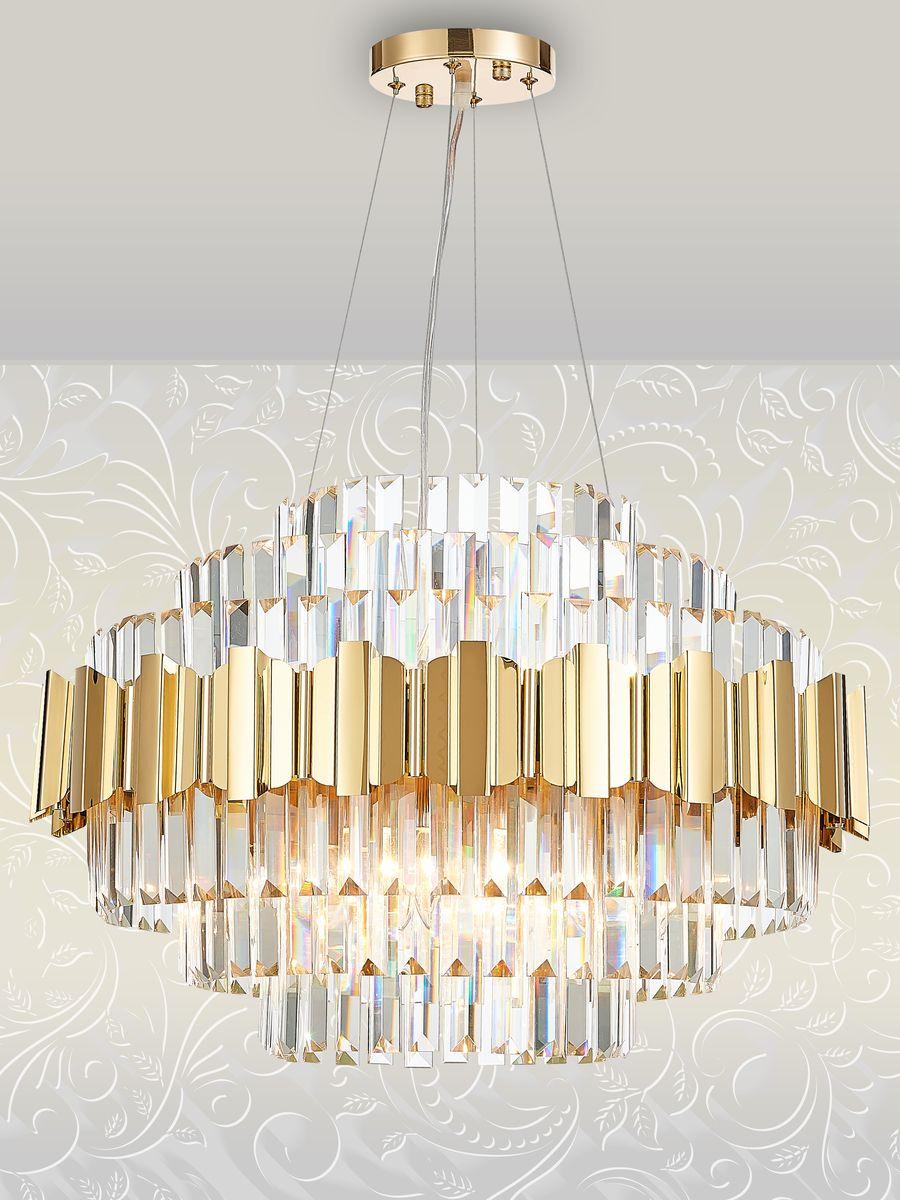 Подвесная люстра Natali Kovaltseva Ruby 81442/10C Gold