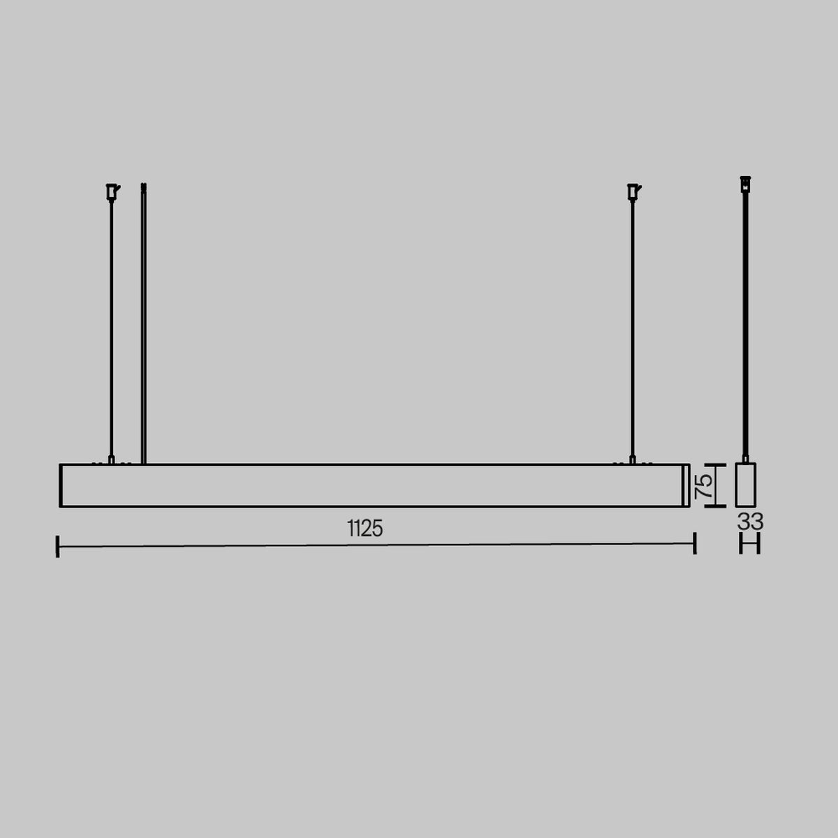 Подвесной светодиодный светильник Maytoni Technical Pendant Basis P051PL-36W2.7-6K-W