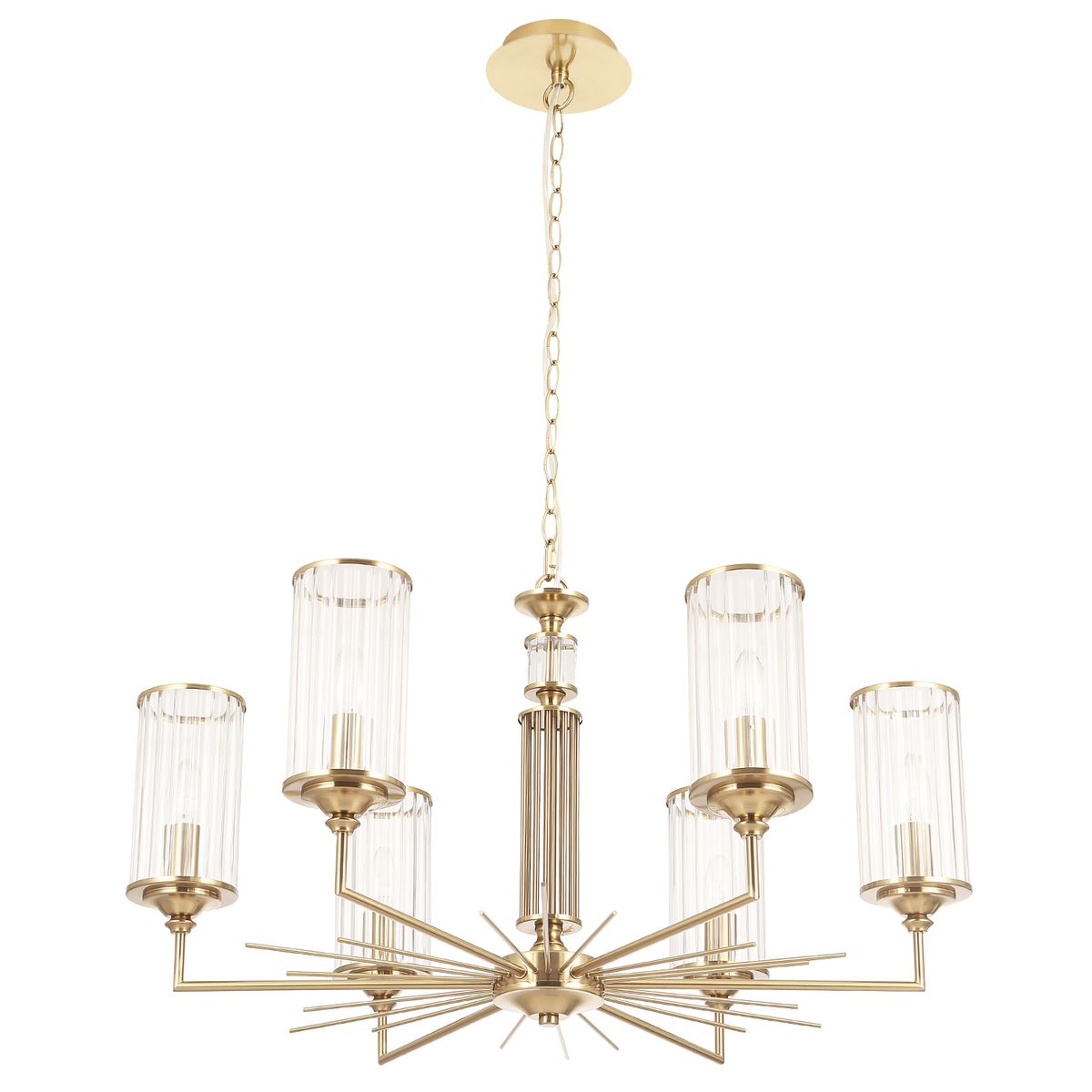 Подвесная люстра Crystal Lux Gloria SP6 Brass