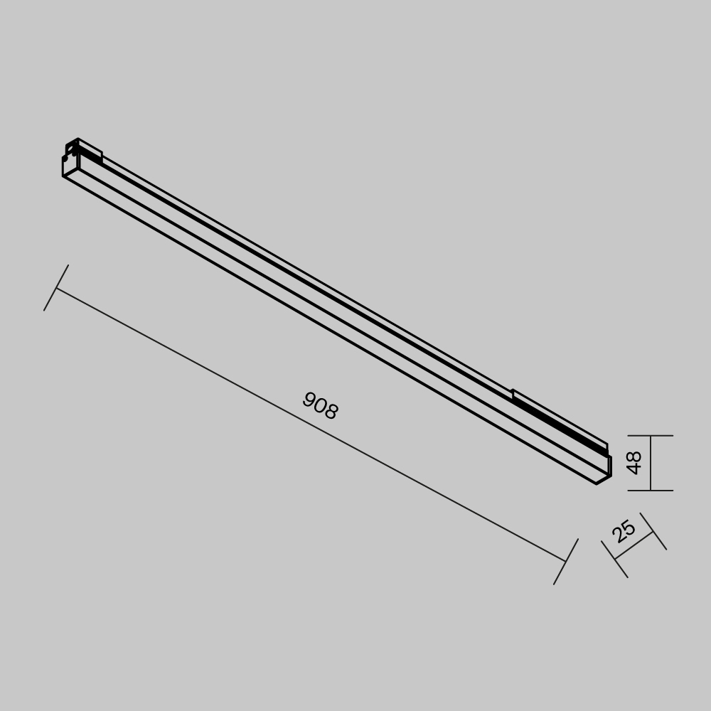 Уличный трековый светильник Maytoni Outdoor O-TR02-1-S-24WB3K