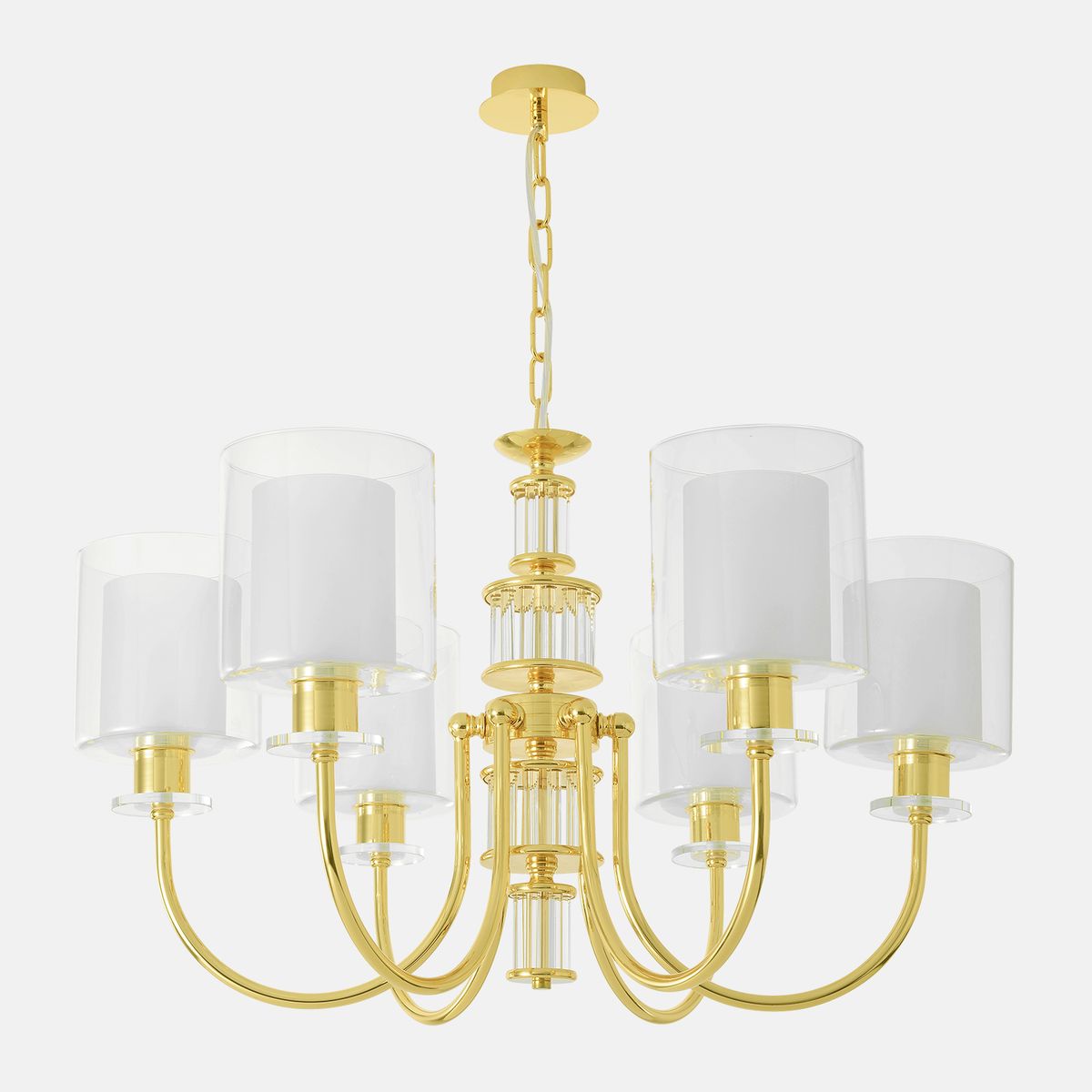 Подвесная люстра Crystal Lux ELENA SP6 GOLD