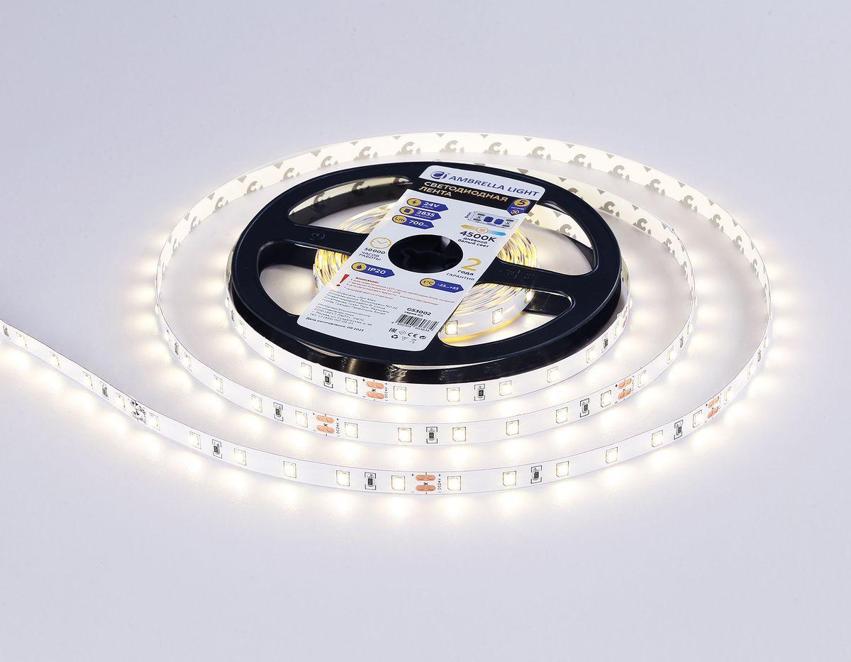 Светодиодная лента Ambrella Light 6W/m 60LED/m 2835SMD дневной белый 5M GS3002