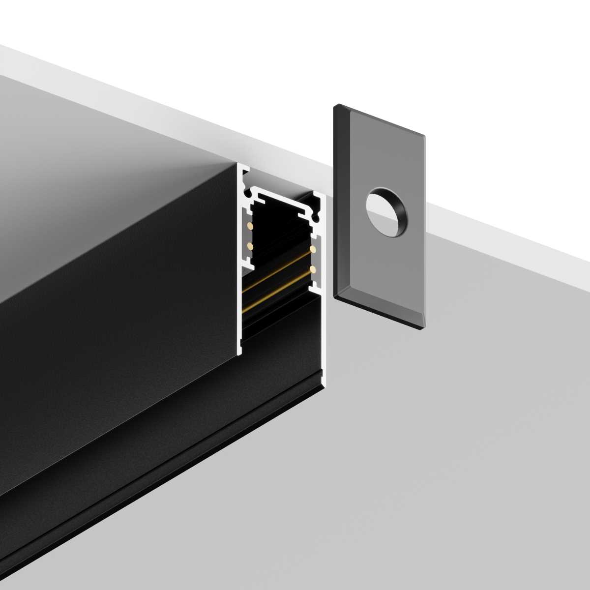 Шинопровод накладной ElDeko 48В-2м, чёрный HSBL_0052