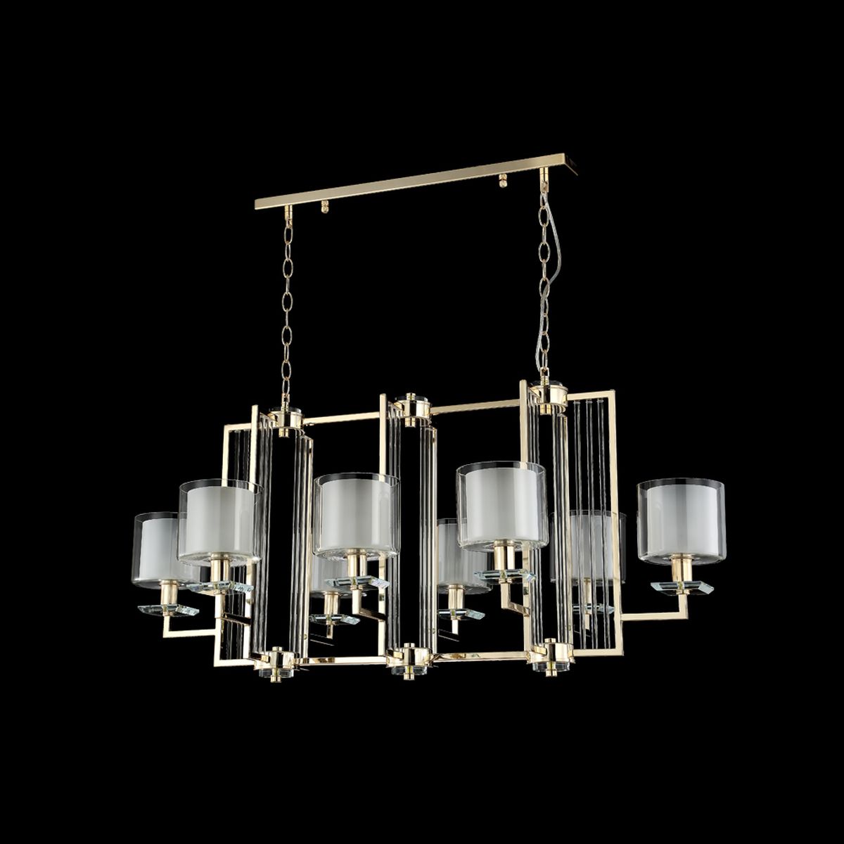 Подвесная люстра Crystal Lux Nicolas SP8 L1000 Gold/White