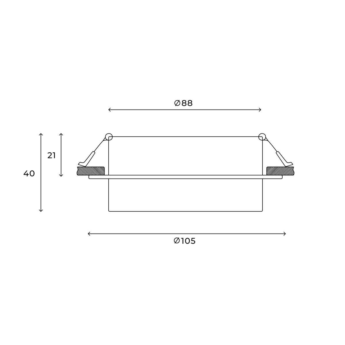 Встраиваемый светильник Hesby Lighting Nimbus IP20, 15Вт, GX53, белый HSBL_0127