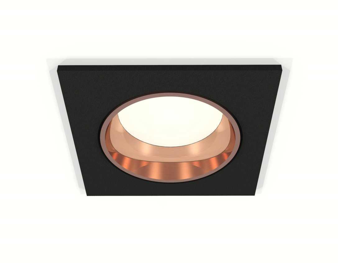 Комплект встраиваемого светильника Ambrella light Techno Spot XC6521005 SBK/PPG черный песок/золото розовое полированное (C6521, N6114)