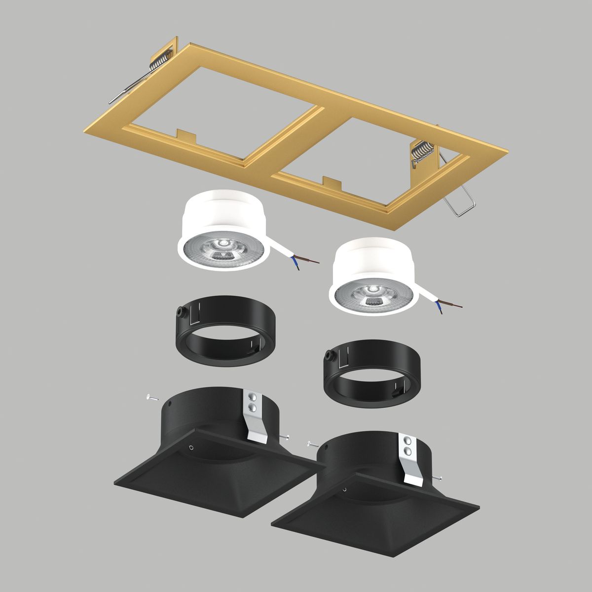 Комплект со светильником Lightstar Domino Quadro (214523+214507+214507+214007+214007) D5230707BMOD