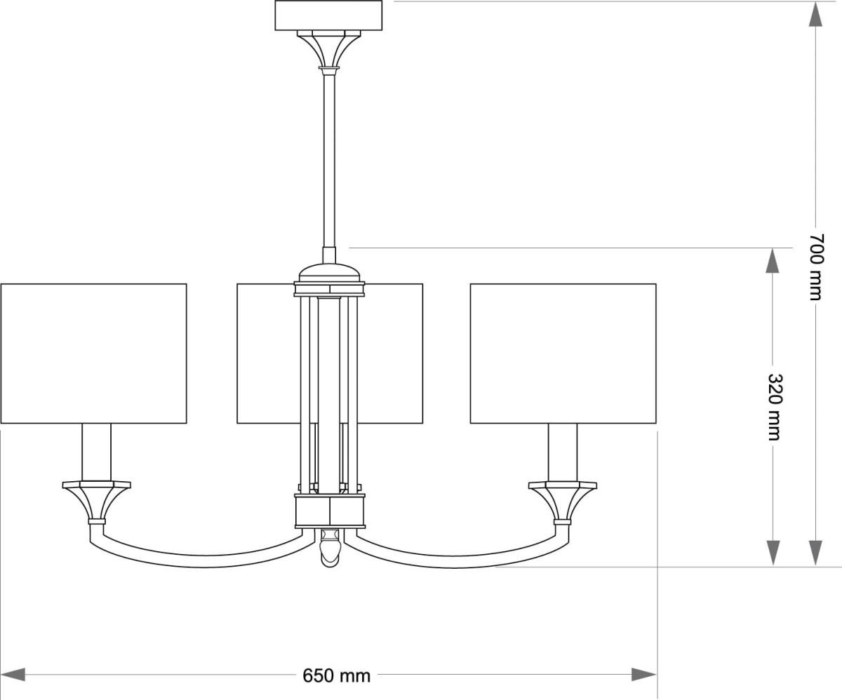 Подвесной светильник KUTEK  DECOR ABA?UR DEC-ZW-3(BN/A)