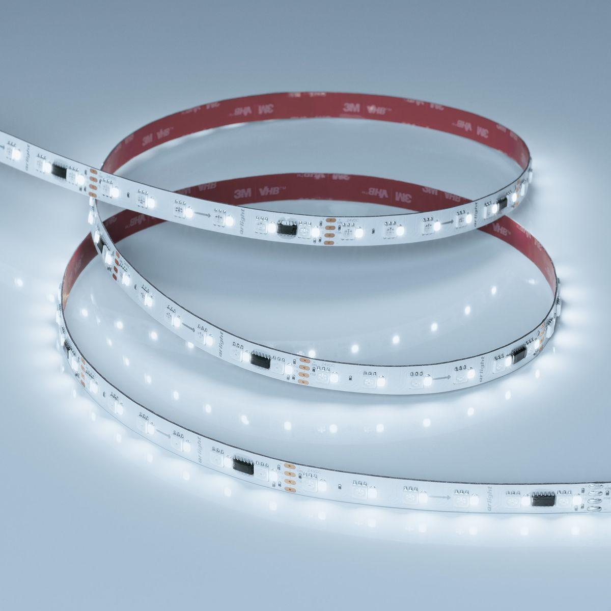 Светодиодная лента Arlight Бегущий огонь 6W/m 60Led/m 5060/2835SMD разноцветный/холодный белый 5M SPI-BA120-12mm 24V RGBW-White-PX6-BPT 040622