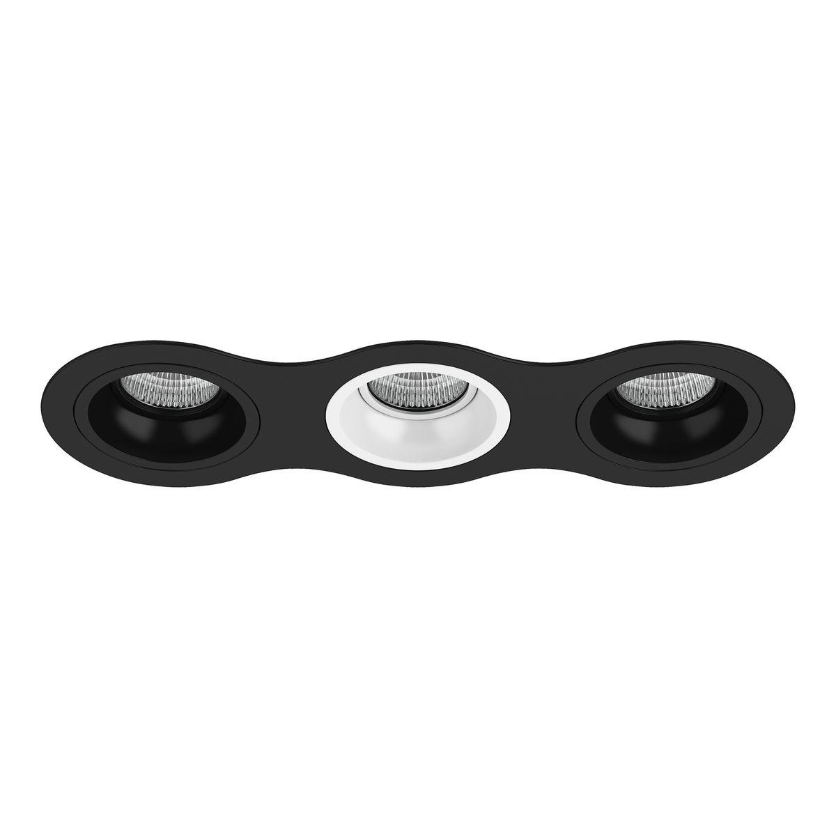 Комплект из светильников и рамки Lightstar Domino Round (214637+214607+214606+214607) D637070607