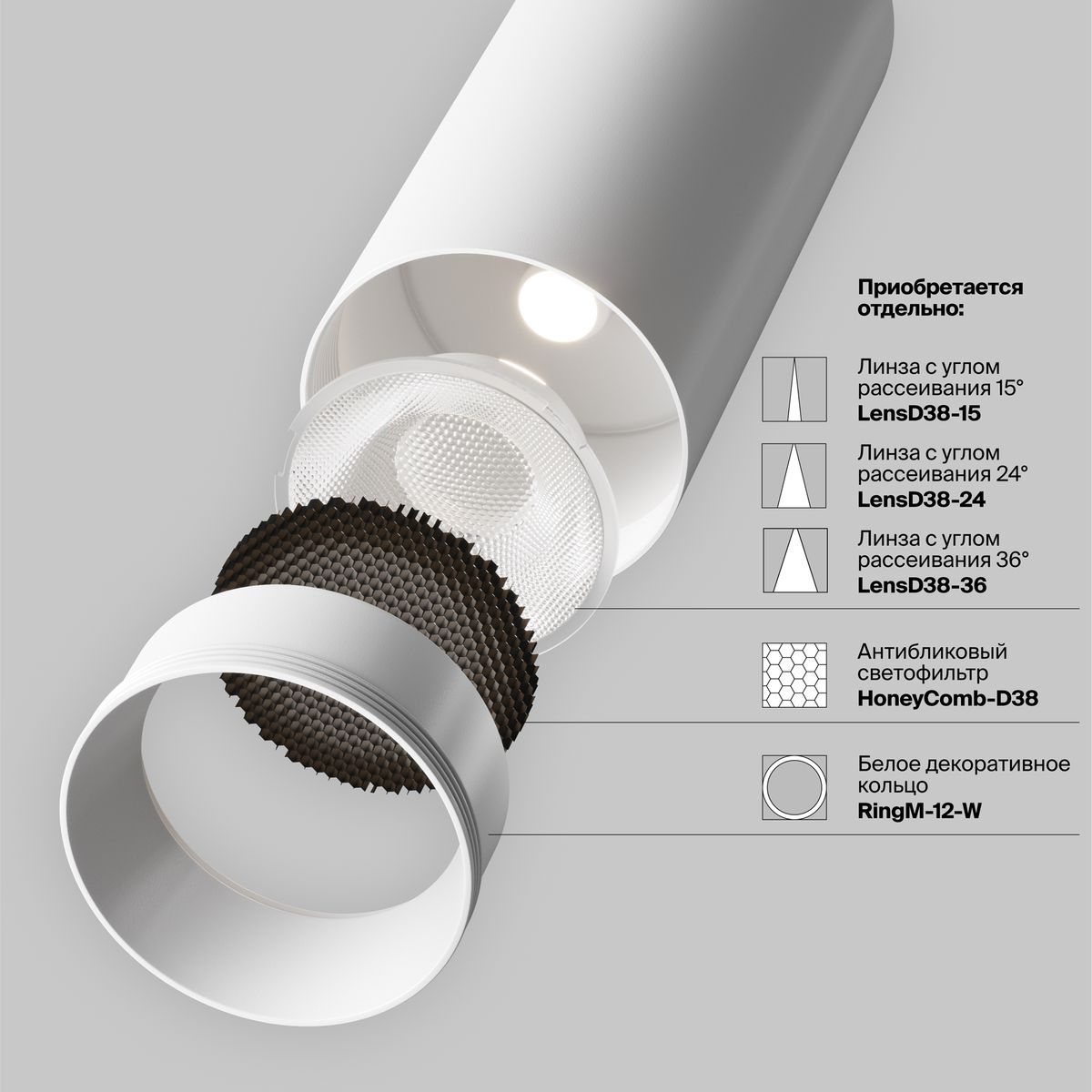 Встраиваемый светодиодный спот Maytoni Technical Focus Led C053CL-L12W2.7K-W-W